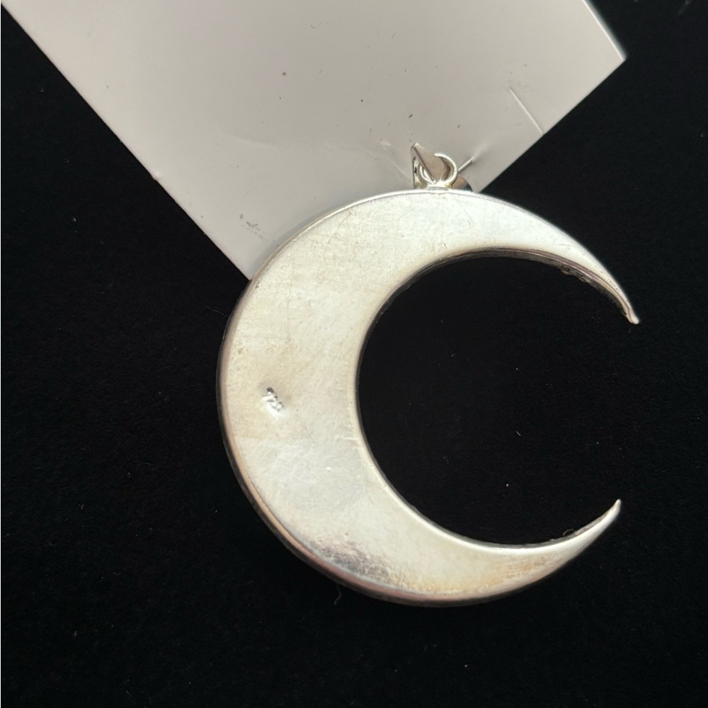 Sterling Silver Moon Pendant - Picture 2 of 5
